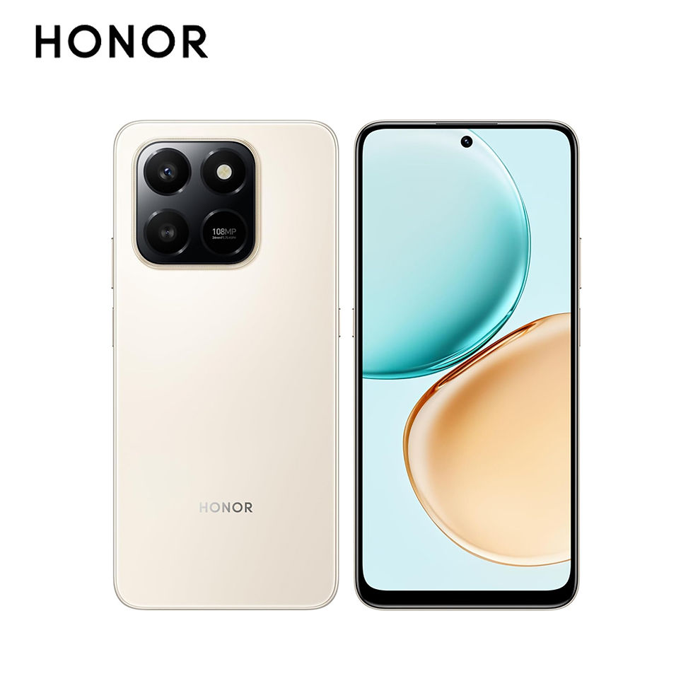 Thumbnail: Front and back view of a white Honor smartphone.