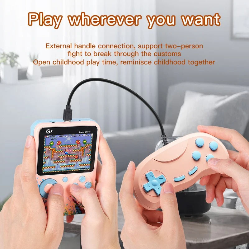 Thumbnail: Handheld console connected to an external controller for 2-player games