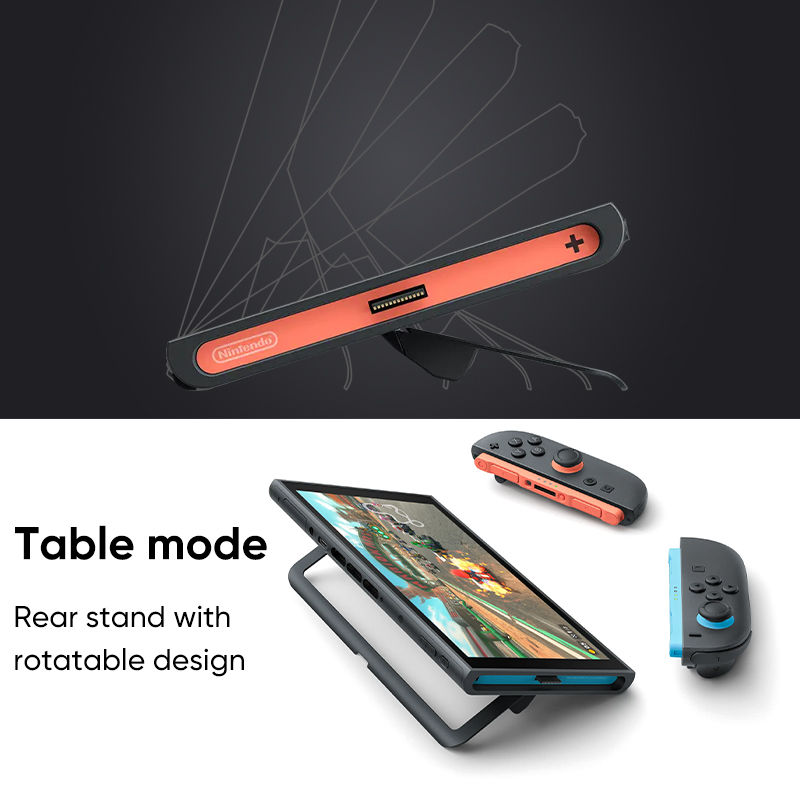 Thumbnail: Nintendo Switch 2 in table mode with rotatable rear stand