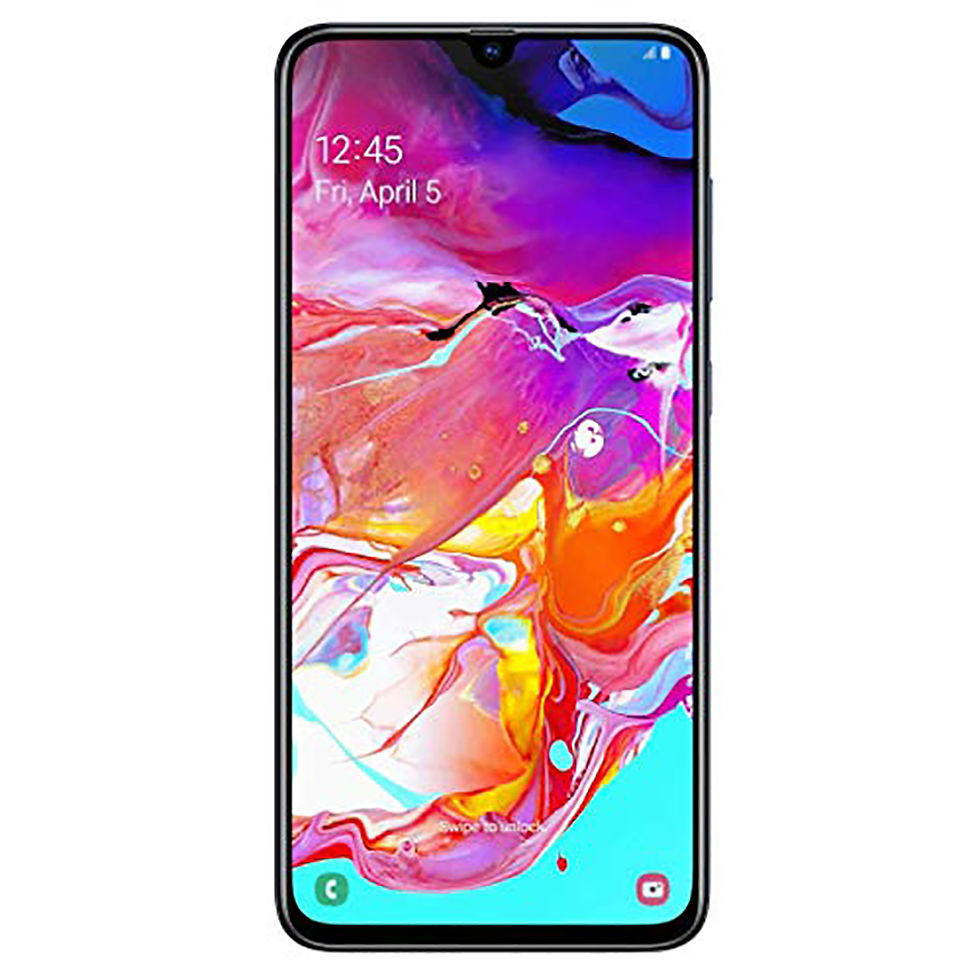 Samsung Galaxy A70 6.7-inch Android phone front view