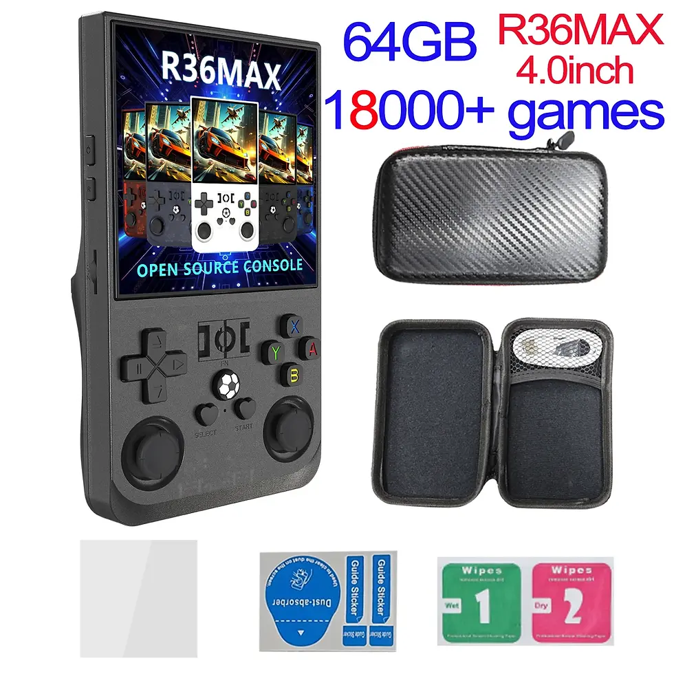 Thumbnail: R36MAX 4.0 inch game console with 64GB and 18000+ games