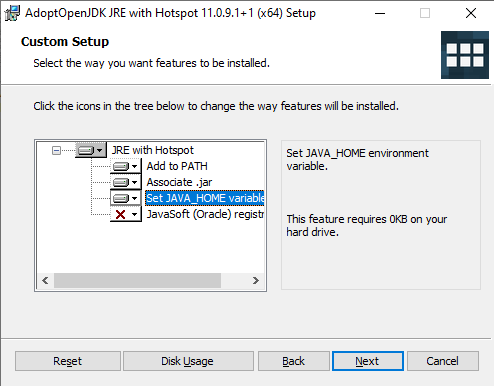 Set JAVA_HOME when installing JRE or JDK