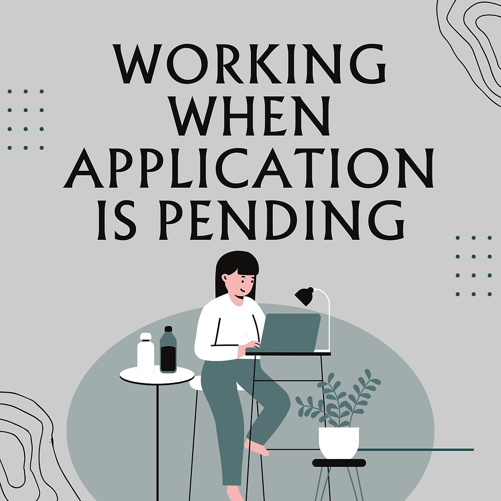 work with pending application graphic