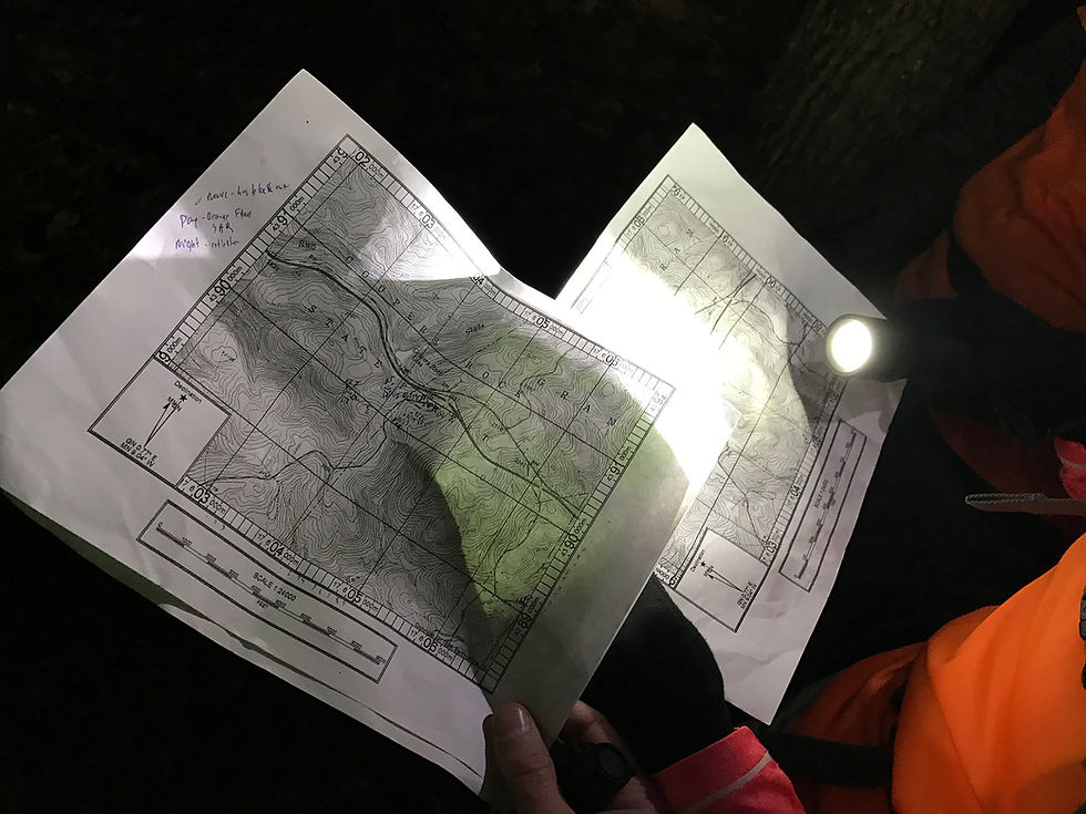 Photo showing topo maps.