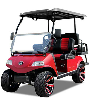 Classic 4 Plus golf cart in red