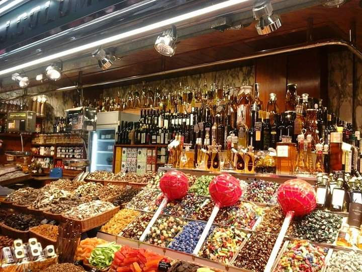 Sant Josep Market, better known as "La Boqueria", is in the heart of La Rambla Avenue, Barcelona, Spain