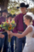 Texas bride at cowboy wedding
