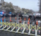 MVB3X barriers deployed in a snow-covered intersection, with police cars and traffic cones securing the area