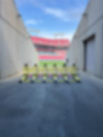 "Image of the MVB3X barrier system deployed near a university, ensuring pedestrian and traffic safety during campus events