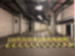 MVB3X barriers deployed in a parking tunnel, controlling vehicle access and enhancing security.