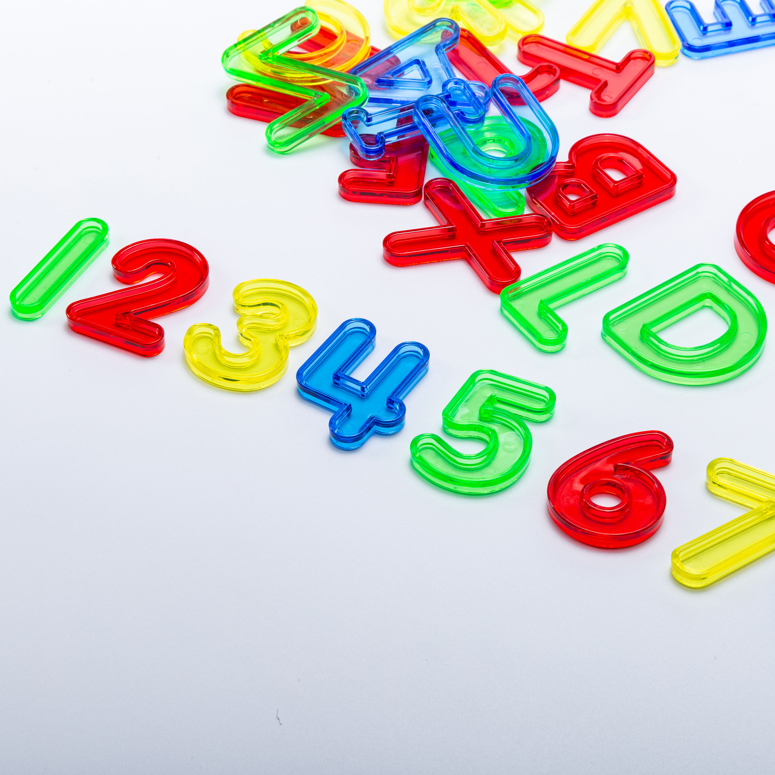 2" Translucent Upper Case Letters and Numbers Set 36pcs