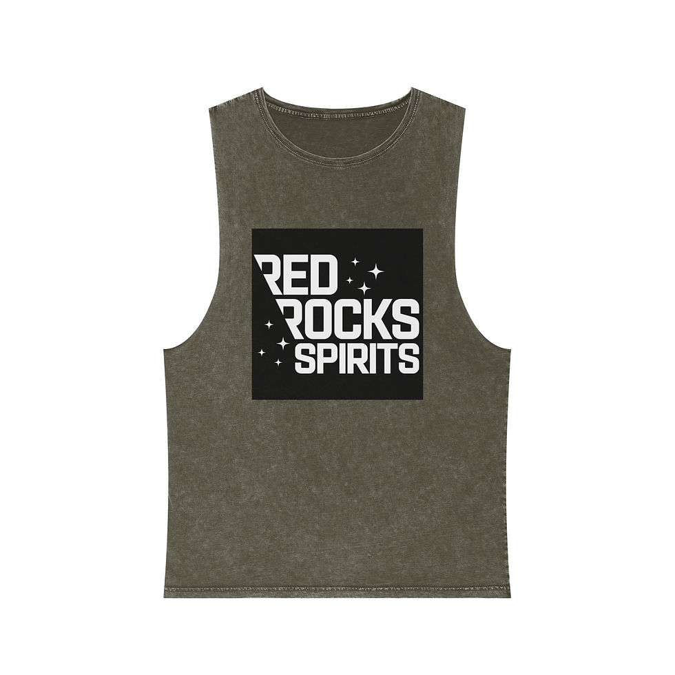 Thumbnail: Red Rocks Spirits Unisex Stonewash Tank Tops