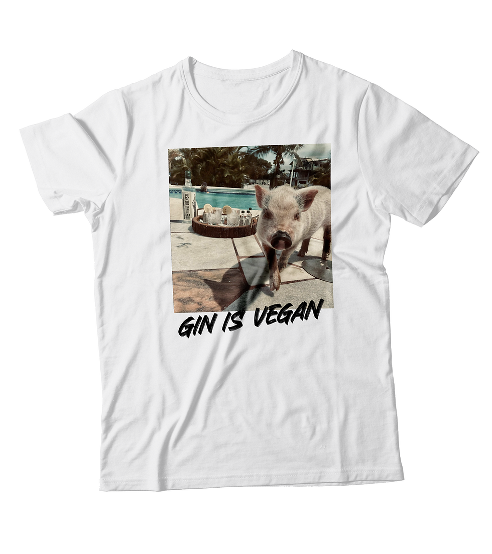 Thumbnail: Gin is Vegan white tee