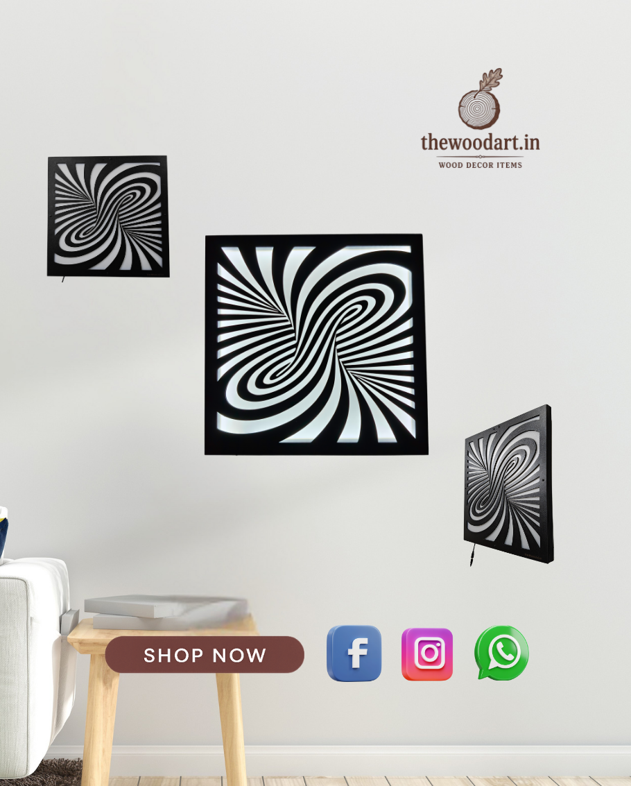 Thumbnail: Illusion Swirl Backlit Wall Art
