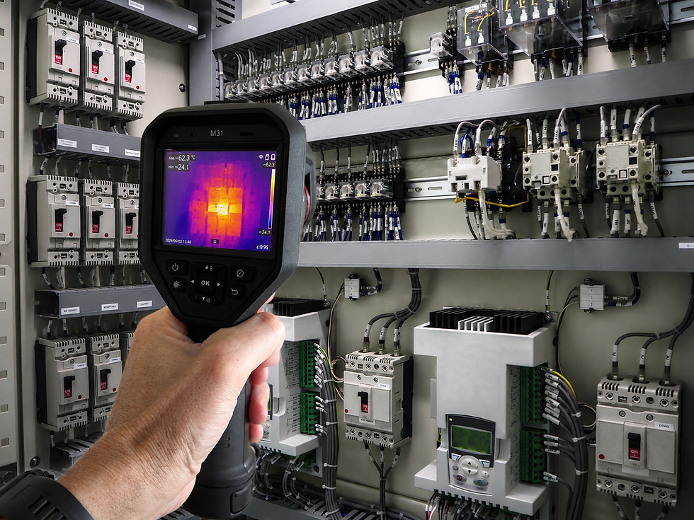 Themal inspection of an electrical panel using a thermal camera
