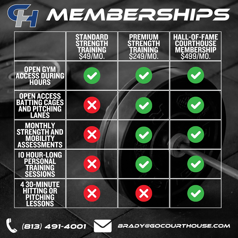 Strength Membership Perks and Pricing Sheet