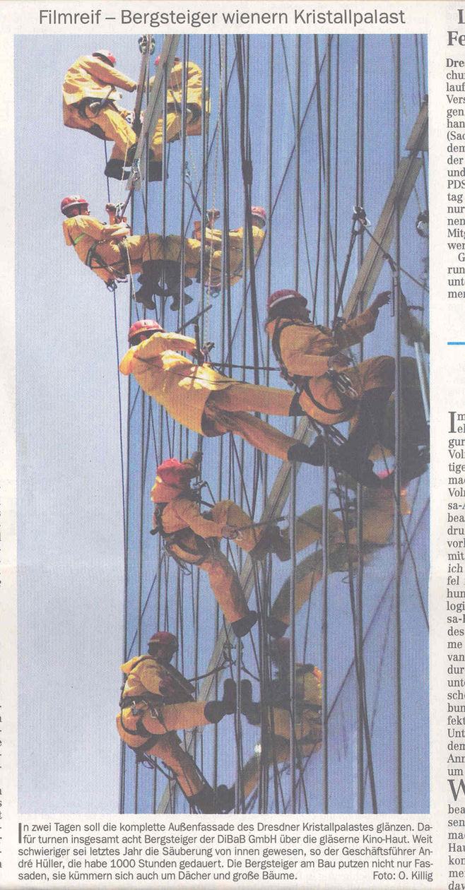 Industriekletterer | Dresden | DiBaB GmbH – Dachdecker + Bergsteiger = Dachsteiger & Industriekletterer