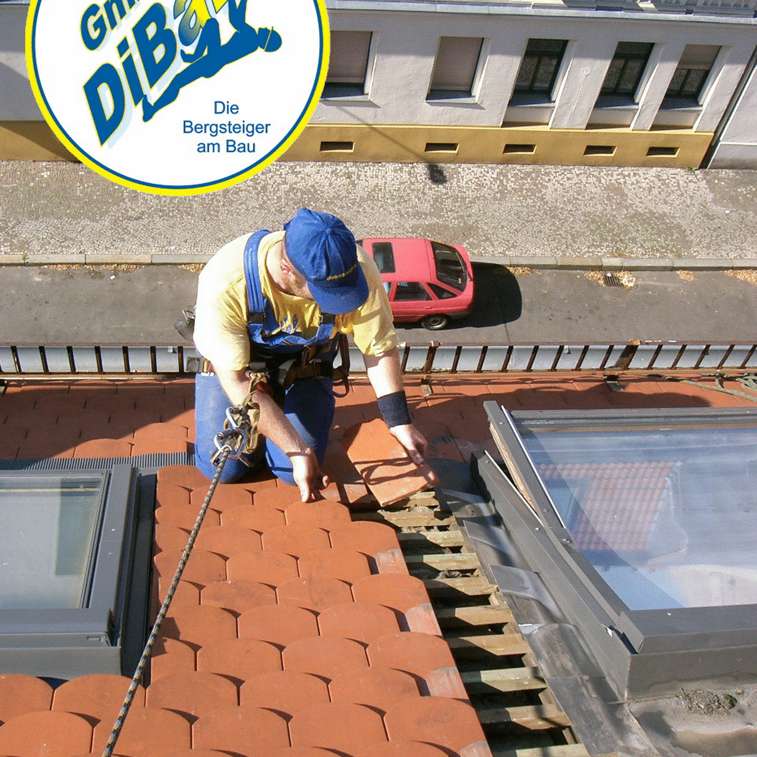 Dacharbeit ohne Gerüst Dresden, Dachsteiger, Dachschaden, Bergsteiger, Dachreparatur, Dach