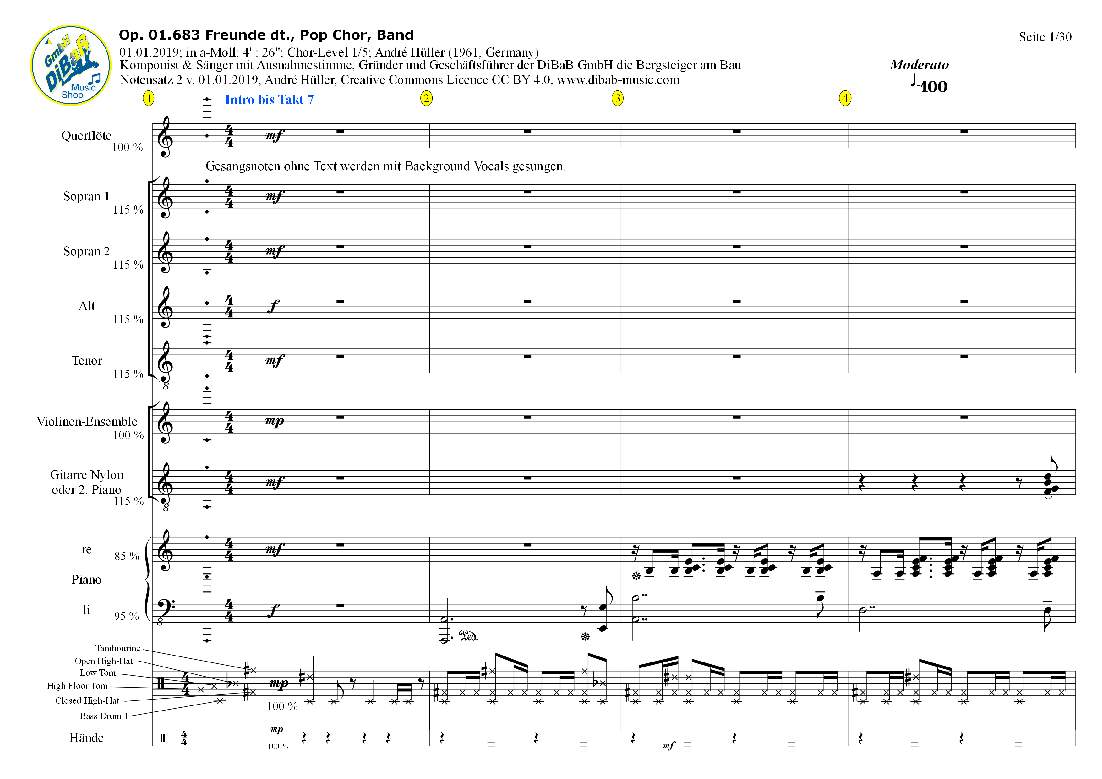 Notenverkauf, mp3 kostenlos, Playlist, dibab music, André Hüller