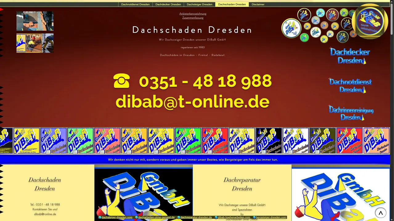 Dachdecker | Dresden | DiBaB GmbH – Dachdecker + Bergsteiger = Dachsteiger & Industriekletterer