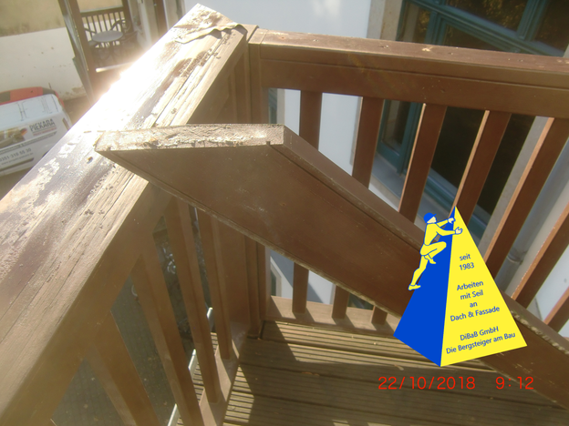 Balkon, reparieren, Dresden, streichen, ohne Gerüst, Geländer, dibab