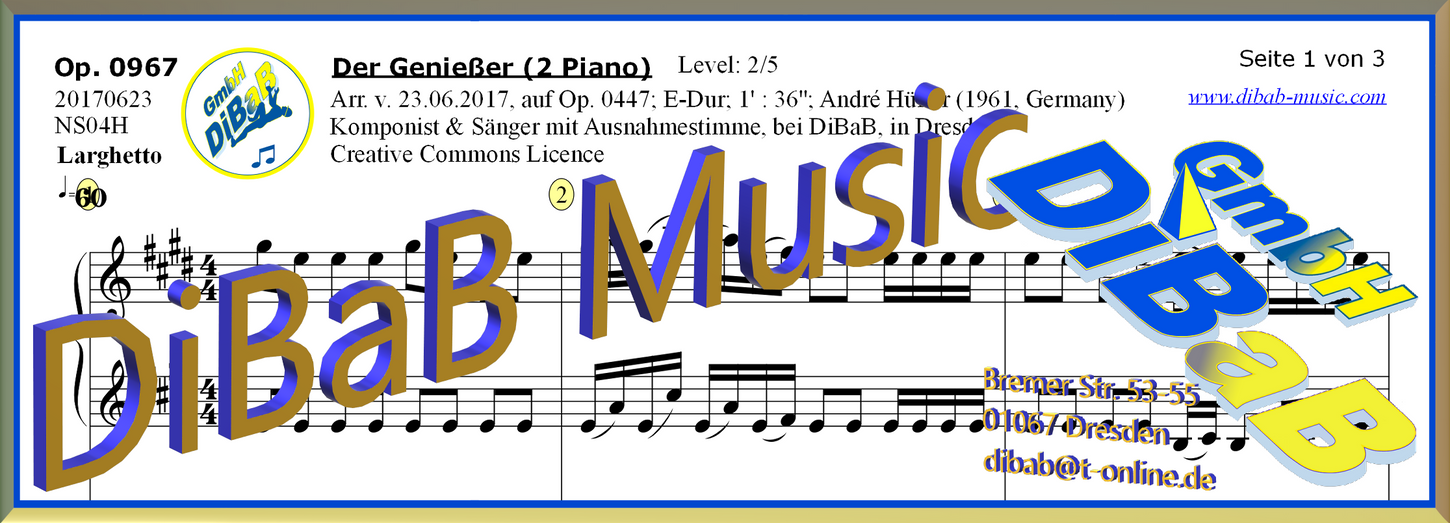 Klavier Noten • Notenverkauf | Deutschland | DiBaB GmbH – DiBaB Music