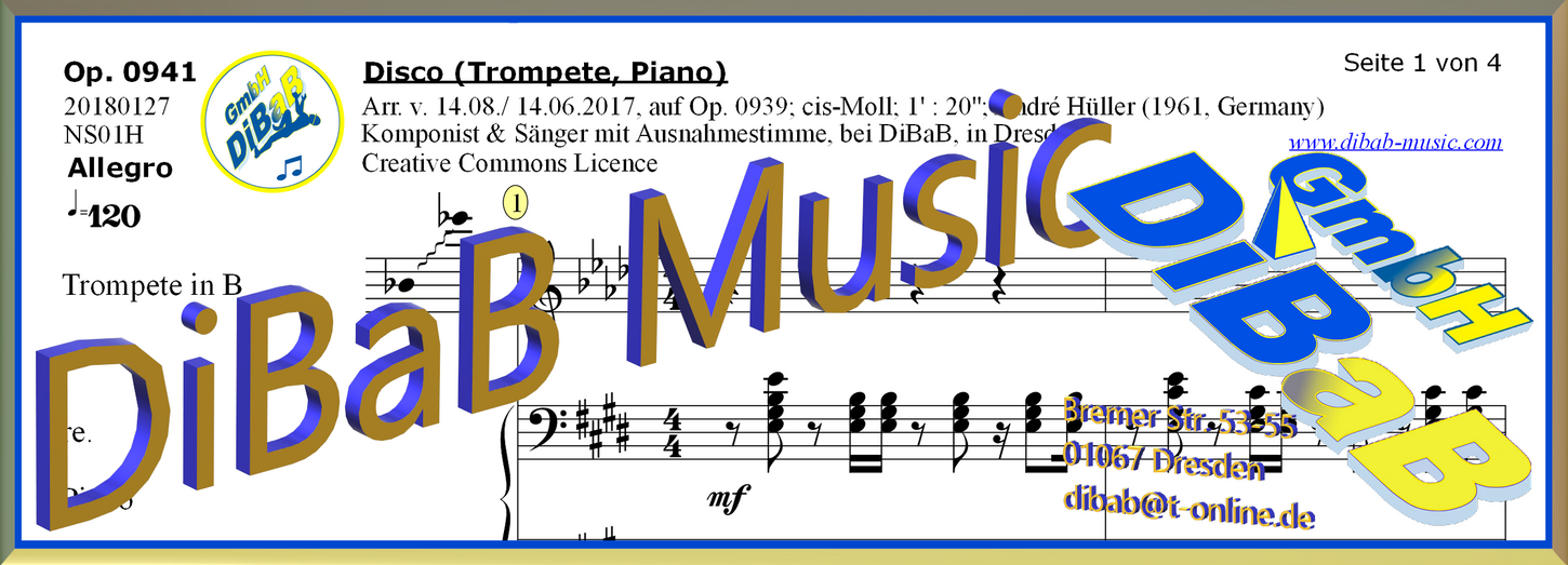 Trompete Noten • Notenverkauf | Deutschland | DiBaB GmbH – DiBaB Music