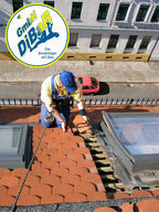 Dacharbeit ohne Gerüst Dresden, Dachsteiger, Dachschaden, Dachreparatur, Dachrinnenreinigung, Bergsteiger, Dachdecker, Dachkletterer, Dach reparieren, Höhenarbeit, Industriekletterer, Freital, Radebeul