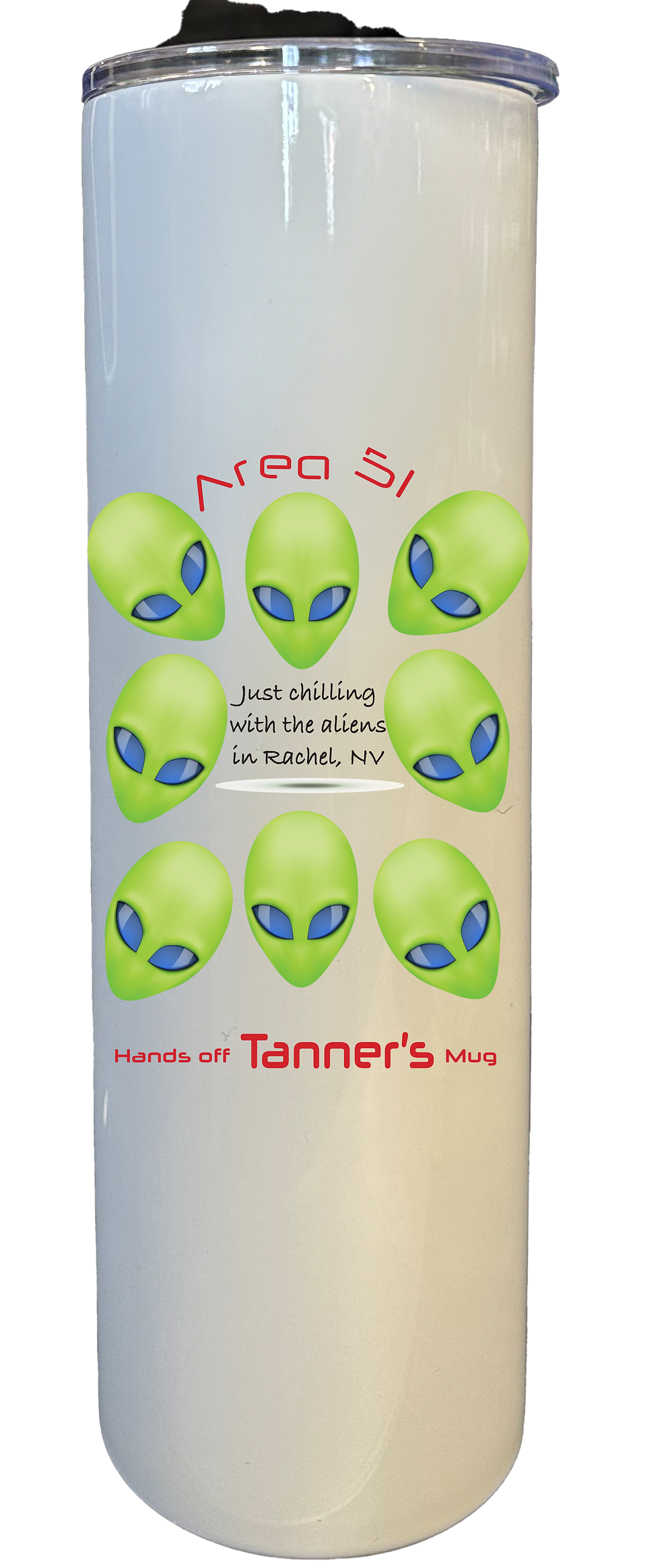 Chilling with the Aliens in Area 51 - Personalized 30 oz Stainless Steel Tumbler