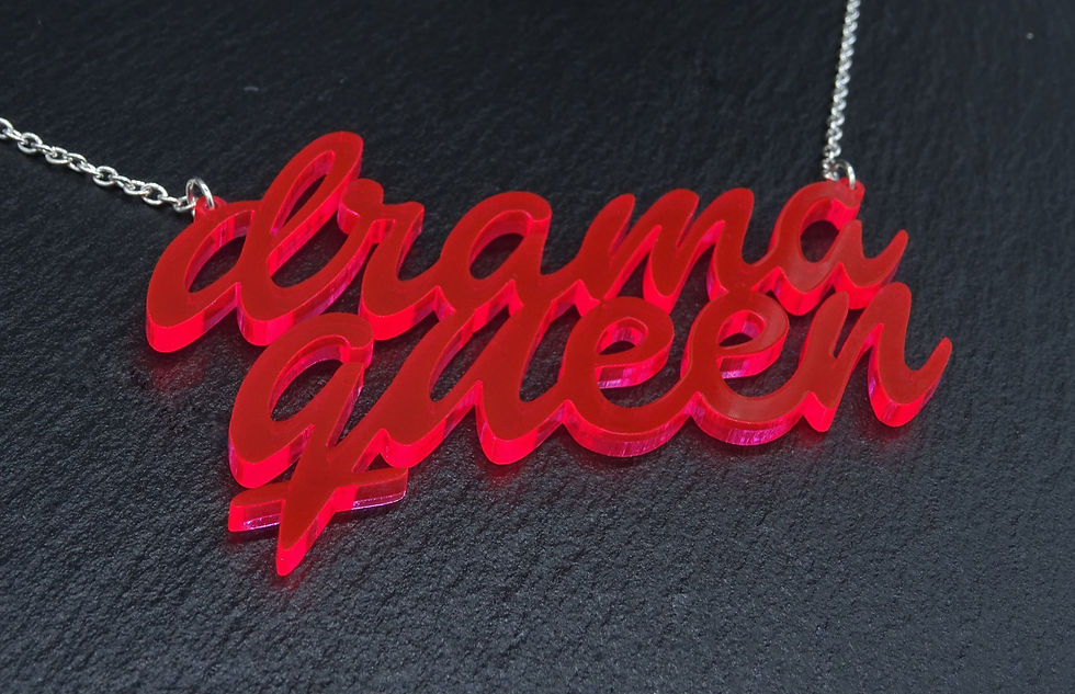 Thumbnail: Drama Queen - angle shot, Ricardo Style, acrylic jewellery