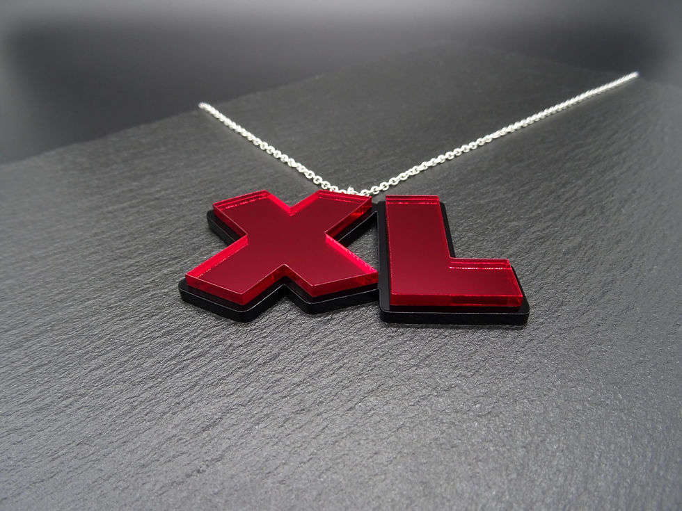Thumbnail: XL Unisex - angle shot frontal, Ricardo Style, acrylic jewellery