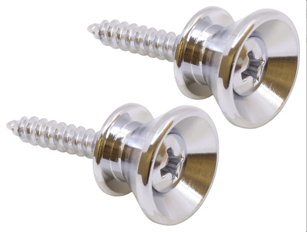 Thumbnail: GOTOH® EP-B2 Chrome Strap End Pins Buttons ~ Vintage Style