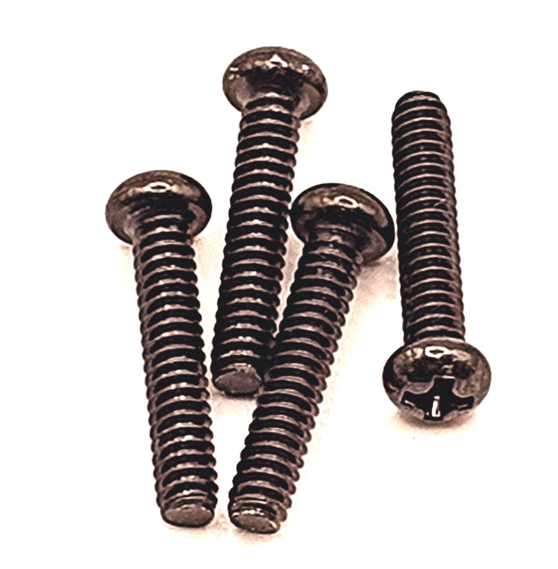 Black Pickup Guitar Mounting Screws Round Head (8pcs) USA ~ #6-32 x .8".