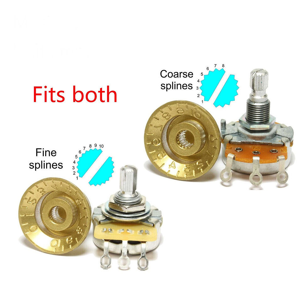 Thumbnail: White Stratocaster® Guitar Knob Universal Set USA/Metric ~ Volume & Tone (3) MIJ