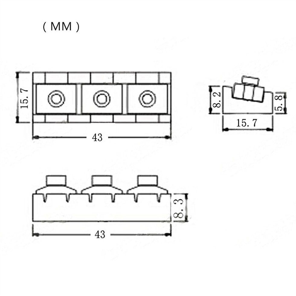 Thumbnail: Gold Floyd Rose R3 Type Guitar Locking Nut ~ 43mm