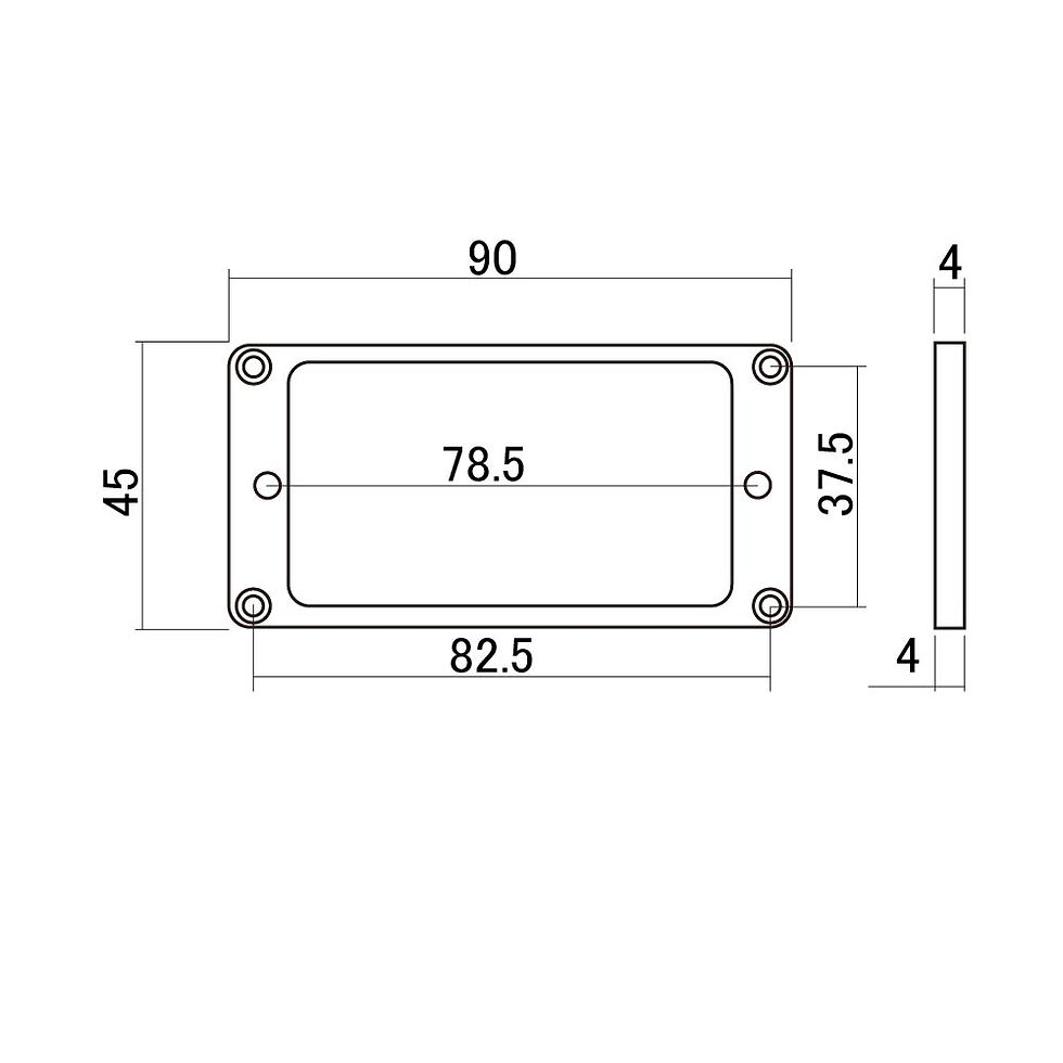Thumbnail: Black Guitar Humbucker Pickup Rings Surrounds Flat Non Slant ~ MIJ