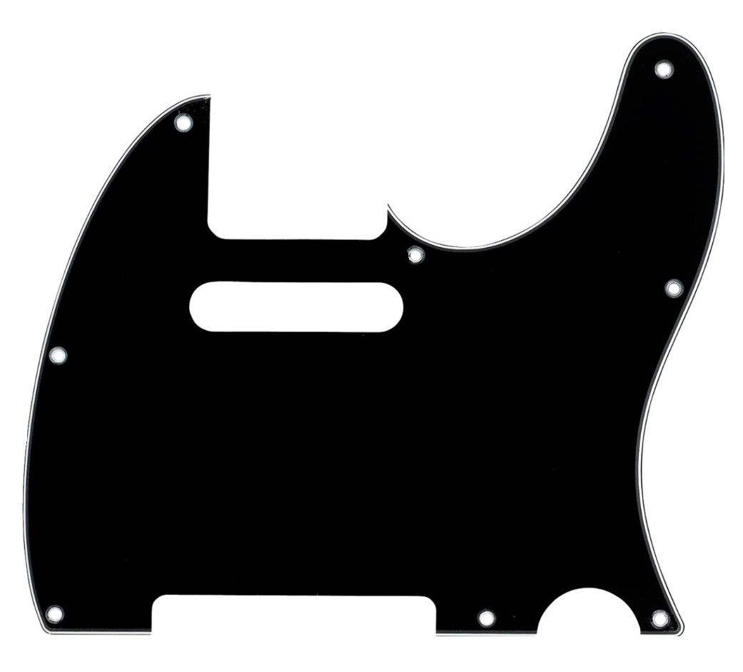 Black Telecaster® Guitar Pickguard US Standard 3 Ply 8 Hole ~ MIJ