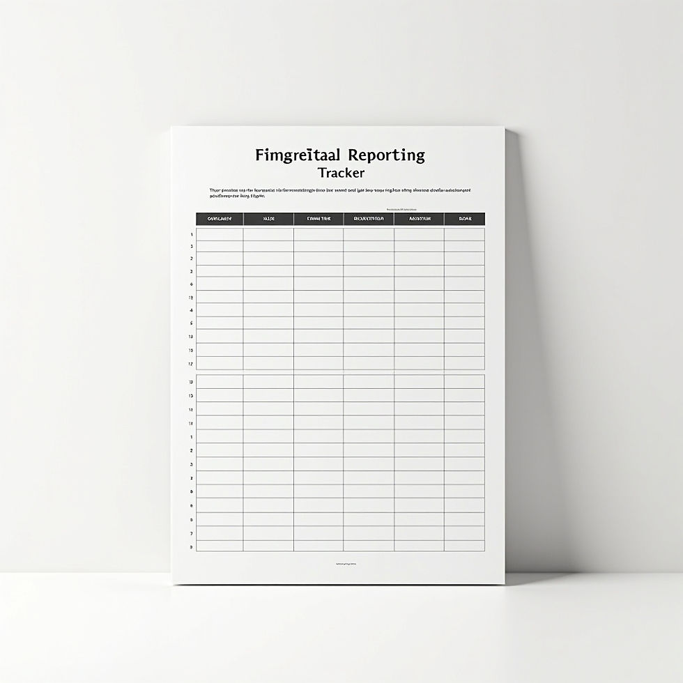 Financial Reporting Tracker