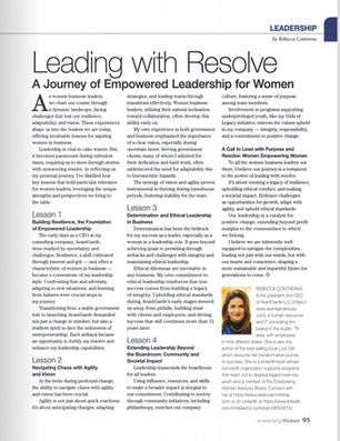 Enterprising Women Spring Article, Leading with Resolve