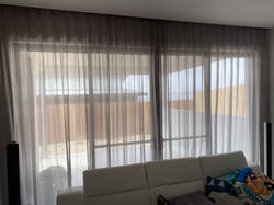 Double Pleat Sheer with ceiling mount track