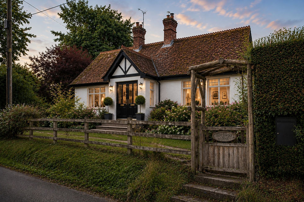 Character cottage front elevation renovation concept retaining original gable detailing