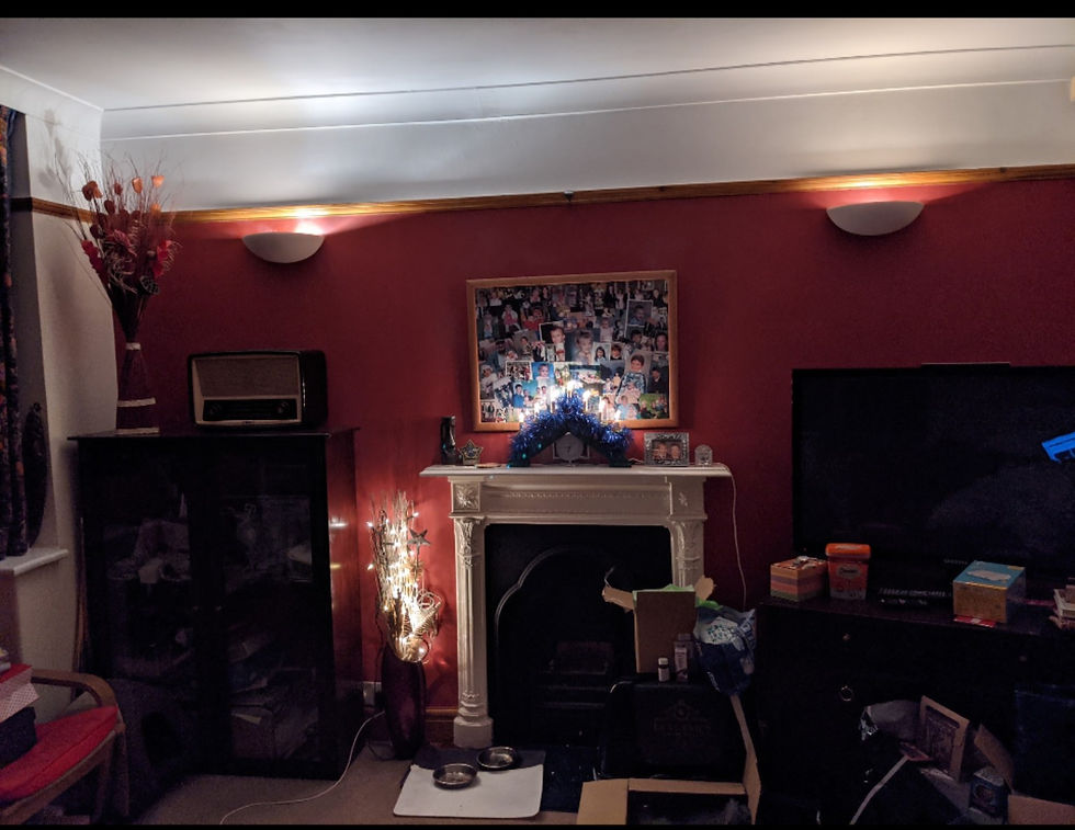 Living room before renovation in a 1930s UK home