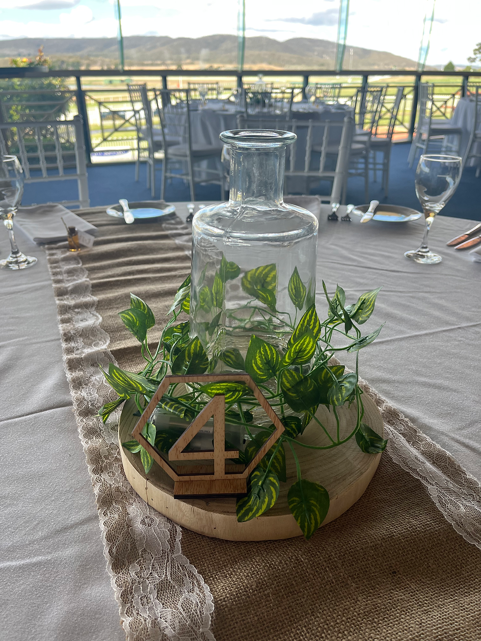 Wood Log Centrepiece