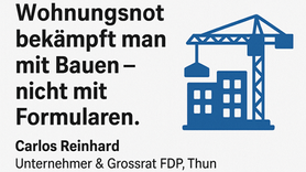 NEIN zur Miet-Initiative – Wohnungsnot mit Bauen lösen, nicht mit Formularen | Carlos Reinhard