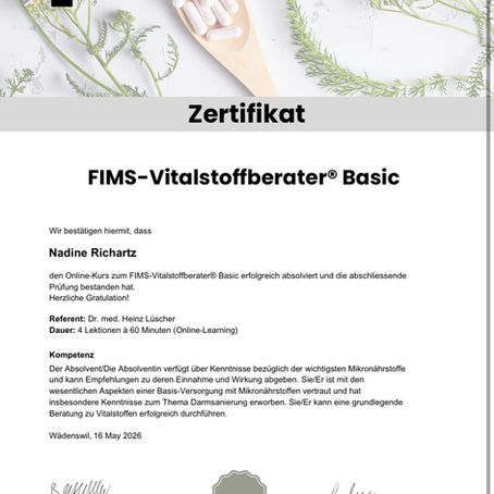 Weiterbildung bestanden