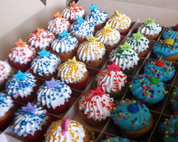 mini cupcakes estrellas