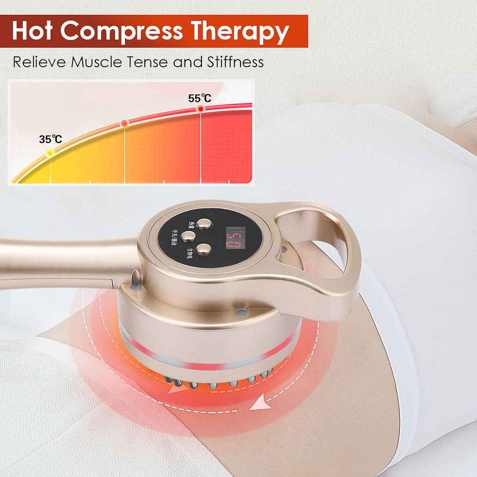 Thumbnail: Microcurrent Meridian Brush Massager Cellulite Lymphatic Infrared Heating Vibrat