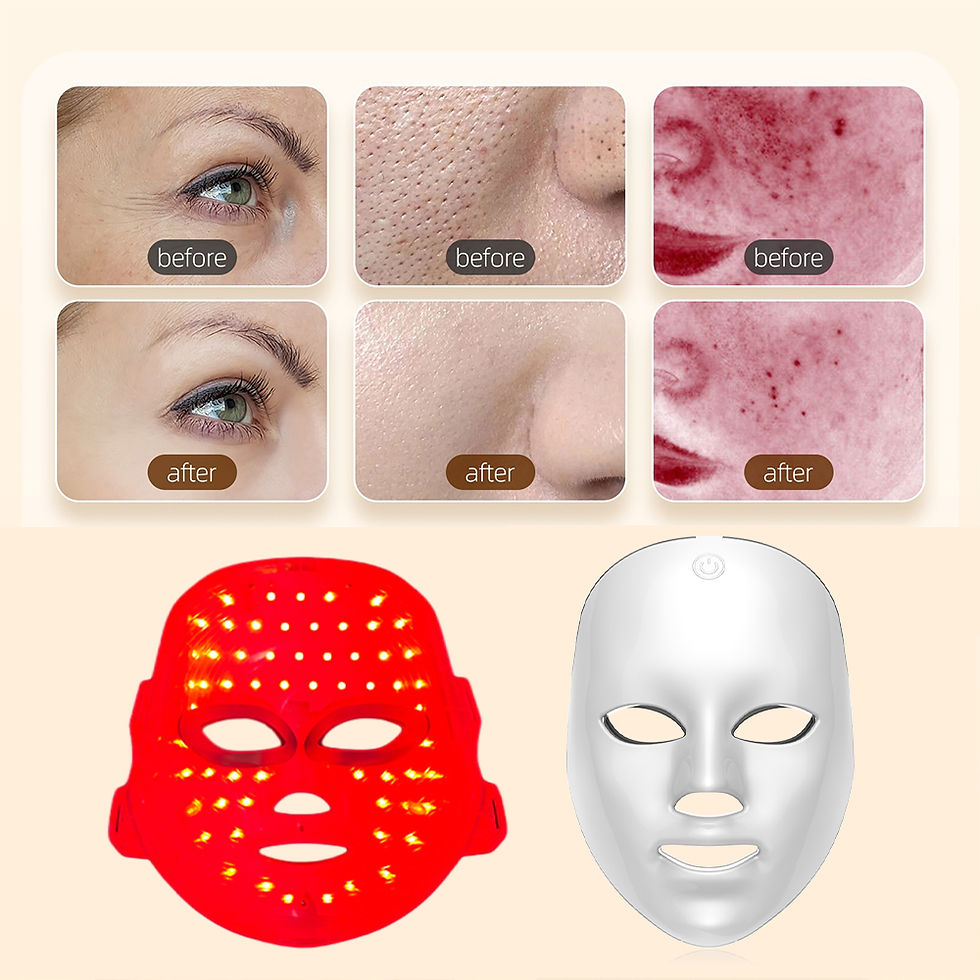 Thumbnail: Rechargeable Facial LED Mask 7 Colors LED Photon Beauty Mask Skin Rejuvenation H