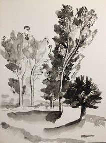 aquarelle arbres