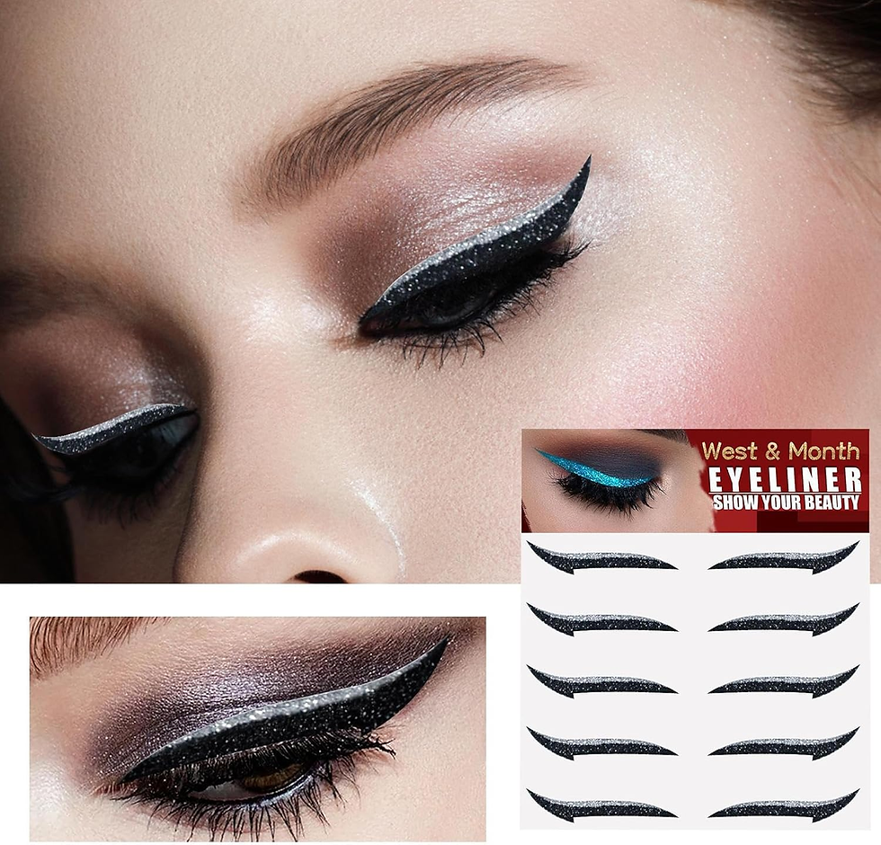 Thumbnail: Sticker Eyeliner Glitter | Instant -Adhesive Eyeliner Stencil Sparkle 5 Pairs | 